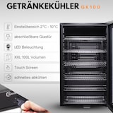 thumbnail of Sommertal Kühlschrank GK 100– Leiser Getränkekühlschrank mit LED, Touchscreen & Schloss kleiner Flaschenkühlschrank schwarz 100L