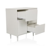 thumbnail of Sideboard / Kommode LYKKJA 77x39,5x72 cm 2 Schubladen 2 Türen weiß hjh LIVING