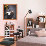 thumbnail of Relaxdays Weinregal mit Glashalter, 22 Flaschen, freistehend, Wein und Sekt, Hausbar HxBxT: 96 x 63 x 35 cm, weiß