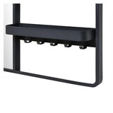 thumbnail of Miroir d'entrée en métal noir 90x80cm - avec rangement et patères