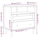 thumbnail of Helloshop26 - Buffet Sideboard Kommode Kleiderschrank Aufbewahrungsmöbel Organizer für Küche Wohnzimmer Lounge Rattanoptik 80 x 40 02_0036233