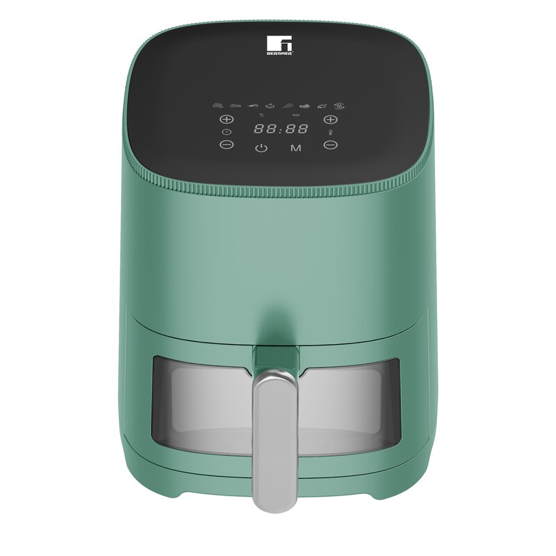 Friggitrice Ad Olio Friggitrice Ad Aria Bergner 1800W 6.9L - 8 Programmi, Temperatura 80-200°C, Timer 30 Min, Rivestimento Ceratech Antiaderente, Colore Carbone Friggitrice Ad Aria Ceratech