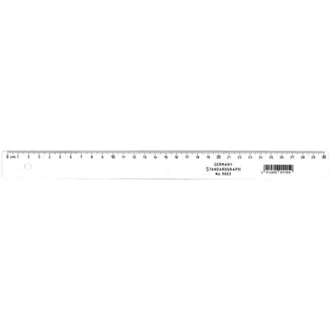 Plastiklineal, 30cm, transparent