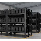 thumbnail of Lagerregal 200x60x200cm 300kg Schwerlastregal Regal Kellerregal 4 Böden Schwarz