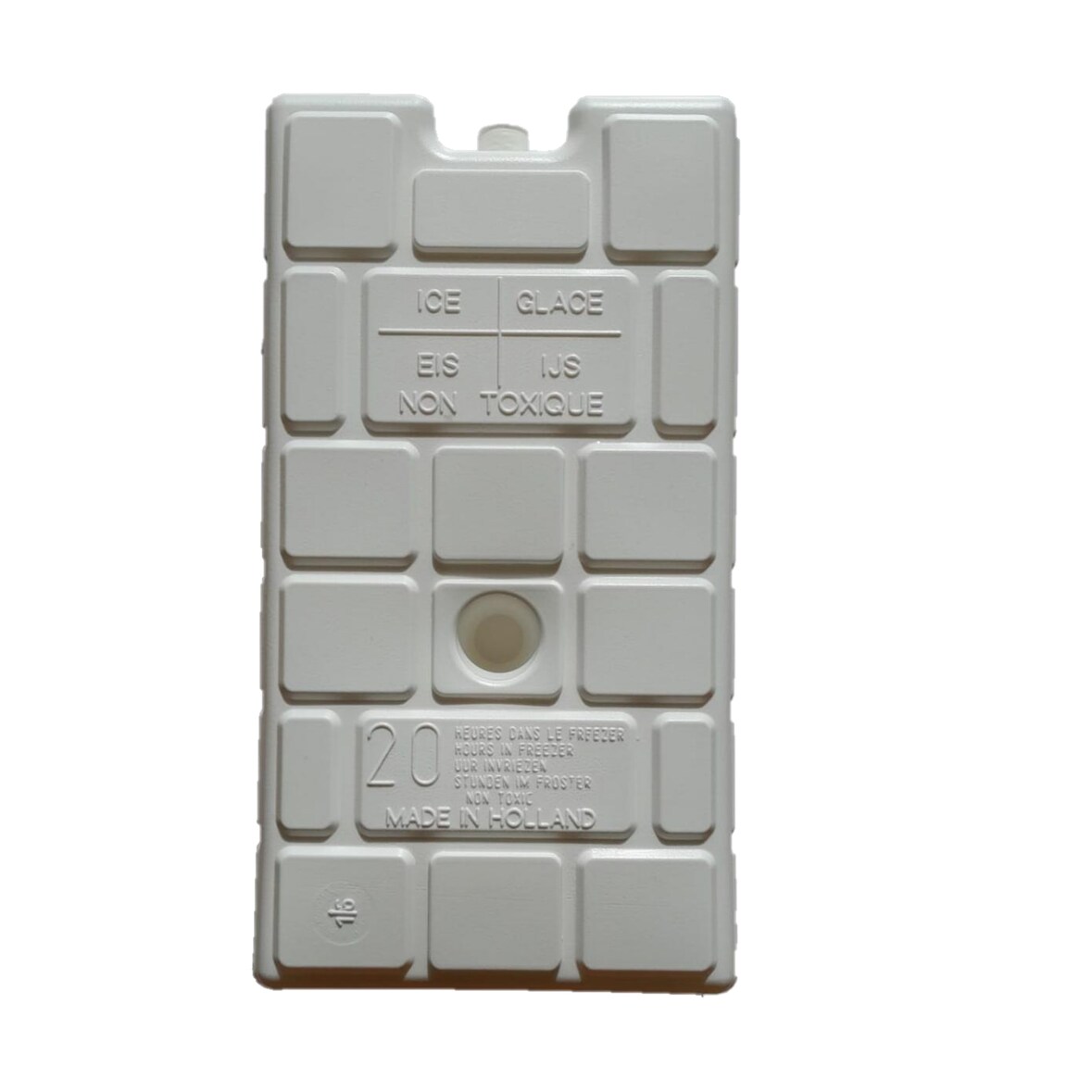 Gel Pack Rigide Réfrigérant blanc - Diffuseur de froid - 750g - 195 x 115 x 35 mm - T°C rendue à 0°C - Transport de produits frais - lot de 24 unités