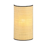 thumbnail of Applique Nordica 1 Luce Drago In Acciaio Nero E Rattan