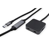 thumbnail of VALUE Hub USB 3.2 Gen 1, 4 porte (2x USB-A + 2x USB-C), con cavo di prolunga, nero, 10 m