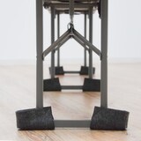 thumbnail of Extra Dik: 2 Vilten Bierbankkussens 180x28x2 Omkeerbaar Bankkussen met 12 Vloerbeschermingskappen