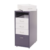 thumbnail of Rollcontainer Boston T851, Schubladenschrank Stahlschrank, 69x28x41cm 5 Schubladen ~ dunkelgrau weiß-dunkelgrau