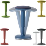 thumbnail of Bisley Stehhilfe Tuc Tuc ergonomisch & höhenverstellbar, Sitz- und Stehhocker in charcoal mit Tellerfuß - Ergonomischer Hocker, Stehstuhl, Bürohocker