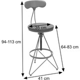 thumbnail of Décoshop26 - Lot de 2 tabourets de bar chaise haute avec repose-pieds rotatif réglable en hauteur design industriel métal doré et TDB04081