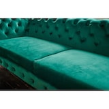 thumbnail of KAWOLA Sofa NARLA Chesterfield 3-Sitzer Velvet grün