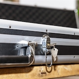 thumbnail of HMF Alu Transportkoffer mit Rasterschaumstoff, 96 x 36 x 12 cm, Schwarz