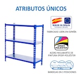 thumbnail of SimonRack Scaffalatura metallica, 900x800x300 mm, 3 livelli, ripiano metallico, 180 kg al punto di flessione, Blu/Zincato - Simonclick
