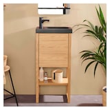 thumbnail of Meuble lave-mains ATOLL avec vasque noire