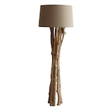 thumbnail of SalesFever Stehleuchte Treibholz 145 cm | Schirm grobes Leinen | Gestell Treibholz | B 26 x T 26 x H 145 cm | weiß