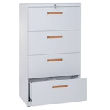 thumbnail of Cartella sospesa HWC-A10, schedario per ufficio in acciaio, A4 chiudibile ~ 132x76x46cm bianco