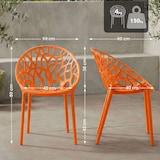 thumbnail of CLP Tuinstoel Hope Kunststof HBT: 80x59x60 cm oranje