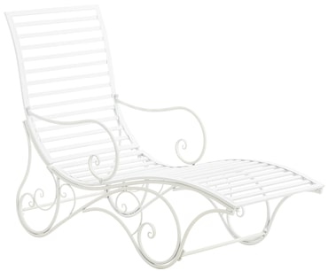 Espreguiçadeira de jardim Amiens branco