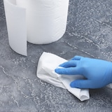 thumbnail of VEPATIM 6 Papierputztuchrolle 2-lagig geprägt weiß Ø18cm 19cm x 100m 400 Blatt FSC-Mix