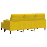 thumbnail of vidaXL 3-Sitzer-Sofa mit Hocker Gelb 180 cm Samt