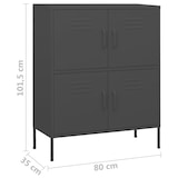 thumbnail of vidaXL Lagerschrank Anthrazit 80x35x101,5 cm Stahl