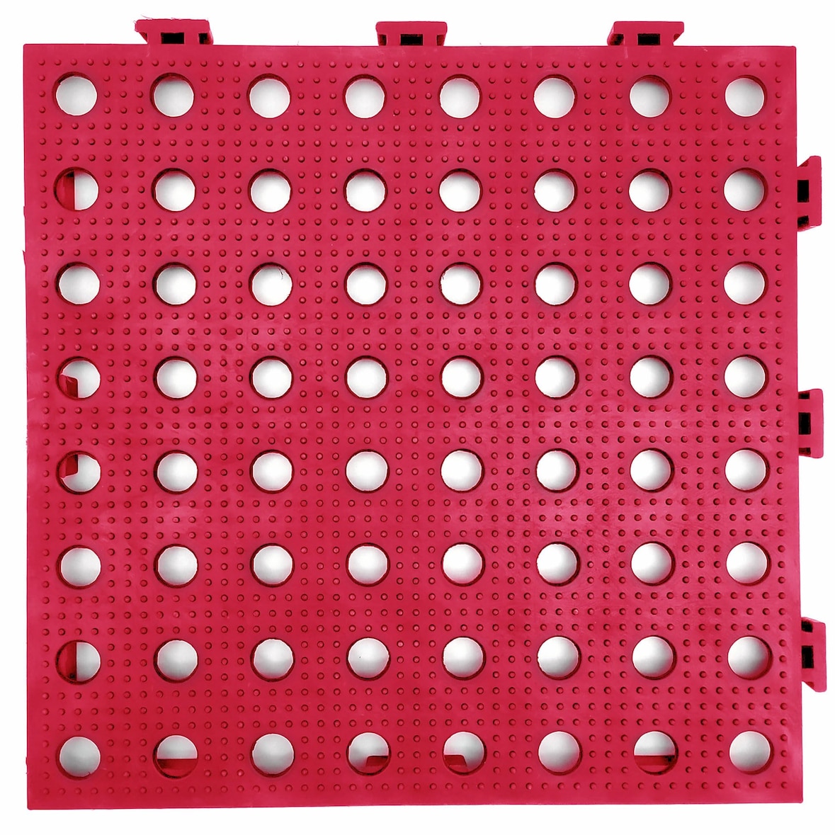 Paquet de 100 dalles antidérapantes MAXI Rouge (11m² env.) Extra-renforcées : garages, voitures, motos, hôtels, industrie, etc