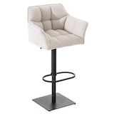 thumbnail of Conjunto de 2 bancos de bar Cobertura em tecido Damaso preto/branco