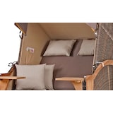 thumbnail of Strandkorb Komplettset - bene living - Schaalsee Teak - PE grau - Modell 534 - inkl. Liftersystem