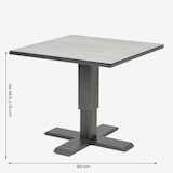 thumbnail of Mesa lateral elevável, vidro temperado, Alumínio, Cor Antracite, 80x48,5 a 70 cm