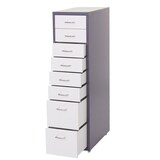 thumbnail of Rollcontainer Housten | HxBxT 110x28x41cm | 8 Schubladen | Dunkelgrau Weiß | Schubladenschrank Stahlschrank