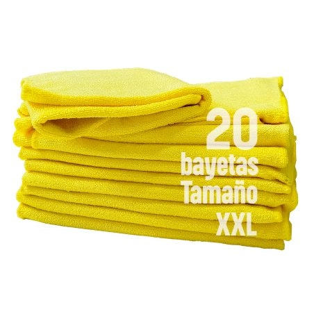 Pano de microfibra ECO XXL 40x40 cm amarelo. Caixa 20 unidades