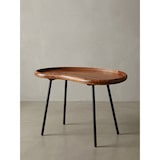 thumbnail of Retro Couchtisch `Umbrien`: Massivholz und Metallbeine, Nierenform, Sheesham-Holz, Handgefertigt. 71x40x51 cm | Kadima Design