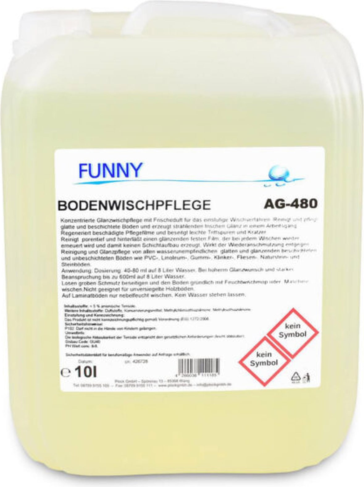 Bodenwischpflege Funny - 10 L Kanister - Bodenreiniger Konzentrat