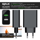 thumbnail of Aplic USB-Ladegerät 3000 mA, 2-Port, 30W, Quick Charge 3.0 (QC 3.0) Schnelladefunktion