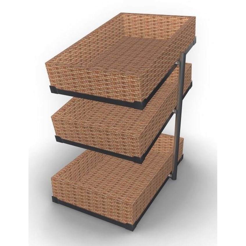 Combisteel Brotkorb Etagere 3-stöckig – schmal, inkl. Körbe & GN 1/1