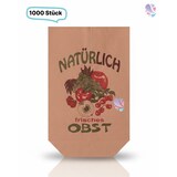 thumbnail of Obstbodenbeutel aus braunem Natronmischpapier mit Neutralmotiv, recyclebar, 1.000 Stück: Größe - 1kg 16,5 x 26 cm