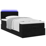 thumbnail of vidaXL Ottoman-Bett mit Matratze & LEDs Schwarz 90x200 cm Samt