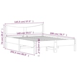 thumbnail of vidaXL Massivholzbett ohne Matratze Wachsbraun 140x200 cm Kiefernholz
