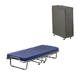 thumbnail of Dmora Letto pieghevole Venera, Brandina con rete 15 doghe, Materasso incluso, Lettino salvaspazio, 80x190h39 cm, Cover protettiva inclusa