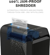 thumbnail of Destructora trituradora de papel Fellowes LX220, 3-5 usuarios, destruye hasta 20 hojas en minipartículas de 4x12mm, Din P-4, papelera 30L/750 hojas