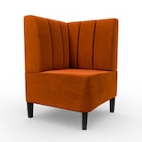 thumbnail of Gastro Eckbank Paris | 64x64 cm | Samtstoff in Orange | Vertikal
