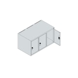 thumbnail of C+P Aufsatzschrank Classic PLUS, 3 Abteile, HxBxT 50x90x50cm, Zylinderschloss, Hellgrau/Fernblau von PROREGAL