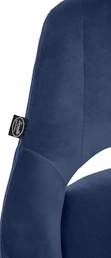 thumbnail of CLP 2er Set Barhocker Milet Samt Samt HBT: 85x47x48 cm Metall matt schwarz blau