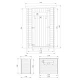 thumbnail of Caseta de jardín M306A – 130 x 235 cm – 3 m², sin suelo