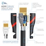 thumbnail of CSL 8k HDMI Kabel 2.1, 4K Ultra HD, UHD, Full HD, 3D, ARC, High Speed mit Ethernet, HDMI Typ A - 4m