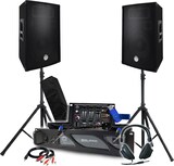 thumbnail of Pack Sono BM SONIC Amplificateur 2000W, Paire d'Enceintes Passives 2x600W, Table de Mixage, Pieds, Casque DJ, Câbles et Micro