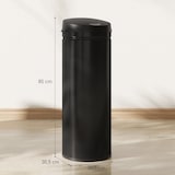 thumbnail of Sensor-Mülleimer Edelstahl schwarz 30,5x30,5x85 cm, 50 L, berührungslos, Soft-Close-Deckel, fingerabdruckresistent
