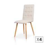 thumbnail of Pack de 4  sillas de comedor estilo Contemporáneo color Gris Arena. Modelo Nadia
