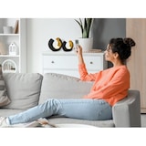 thumbnail of Kerzenhalter Teelichthalter Set 2-teilig Kerzenständer Metall schwarz matt innen vergoldet